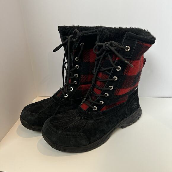 UGG Other - Mens UGG Redwood Butte Vibram All-Weather Winter Boots Buffalo Plaid Size 10